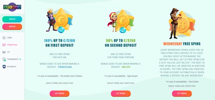 Casinos kommer Spinia, detta spelbolag är ett av de främsta som har opererar utanför den svenska marknaden