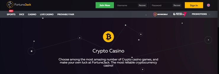 FortuneJack - På detta casino så kan du få en matchbonus på 110 % när du gör din första insättning