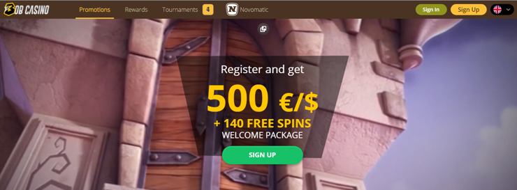 Redan innan du gör en insättning så kan du få 10 free spins av Bob Casino